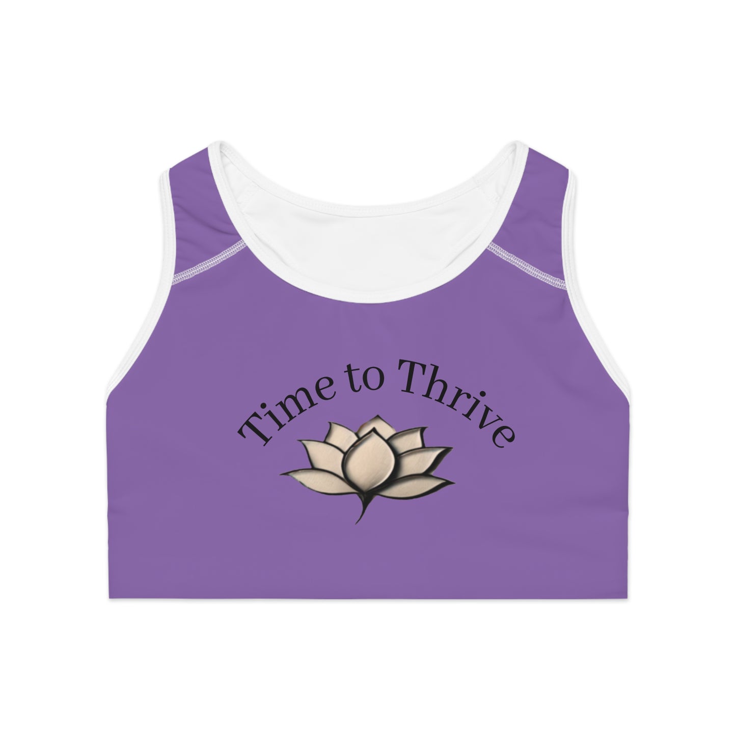 Lotus Bloom Sports Bra - Purple