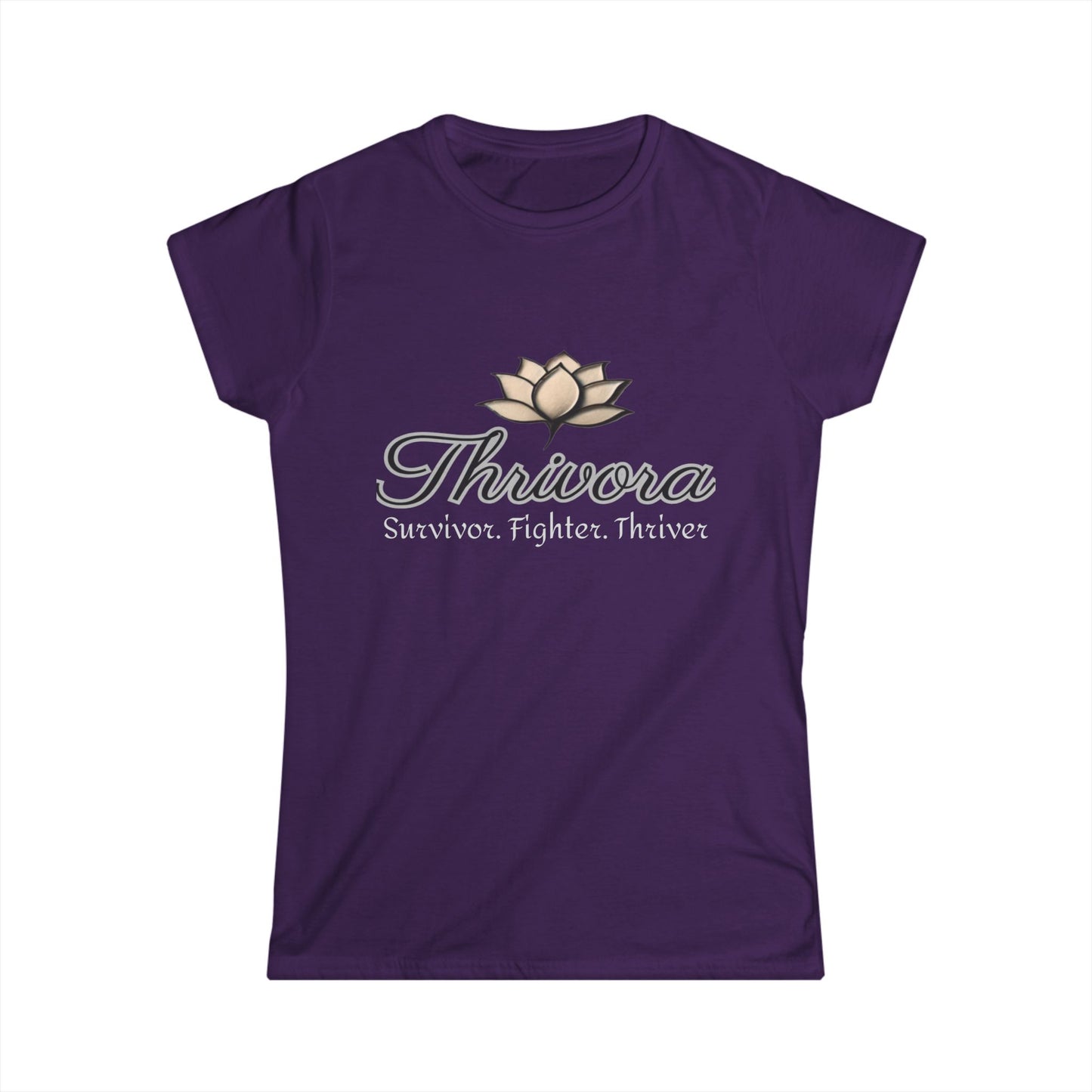 Empowering Women's Softstyle Tee - Survivors, Fighters, Thrivers, Motivational Gift, Inspirational Top, Self-Care Apparel, Mindfulness Wear