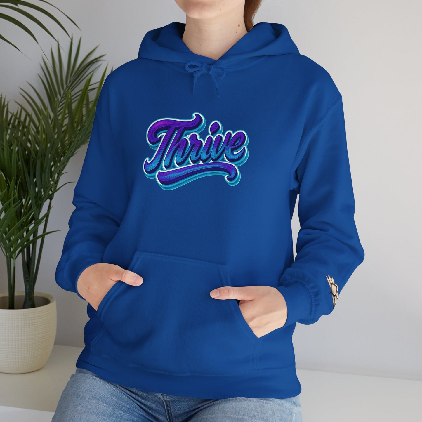Thrive Unisex Hoodie - Cozy Graphic Sweatshirt, Motivational Gift, Casual Wear, Perfect for Relaxing, Everyday Use