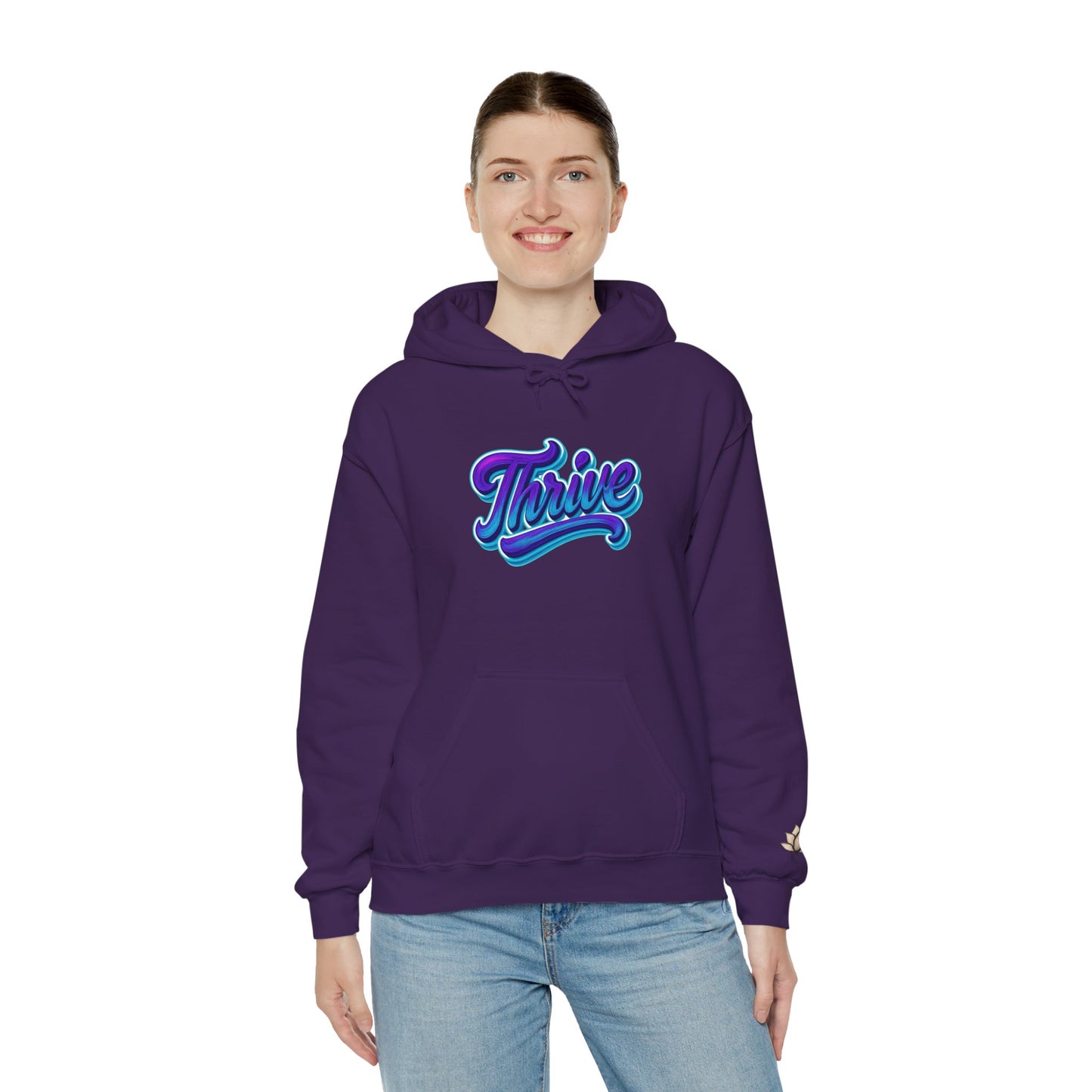 Thrive Unisex Hoodie - Cozy Graphic Sweatshirt, Motivational Gift, Casual Wear, Perfect for Relaxing, Everyday Use