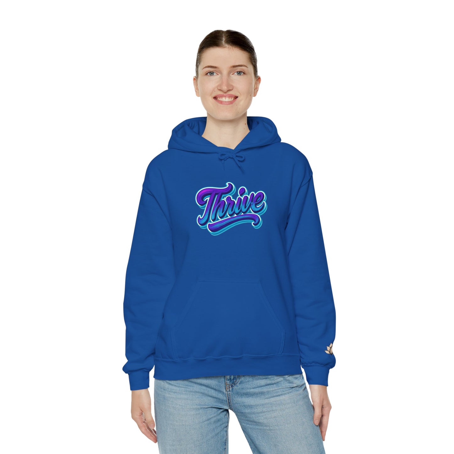 Thrive Unisex Hoodie - Cozy Graphic Sweatshirt, Motivational Gift, Casual Wear, Perfect for Relaxing, Everyday Use