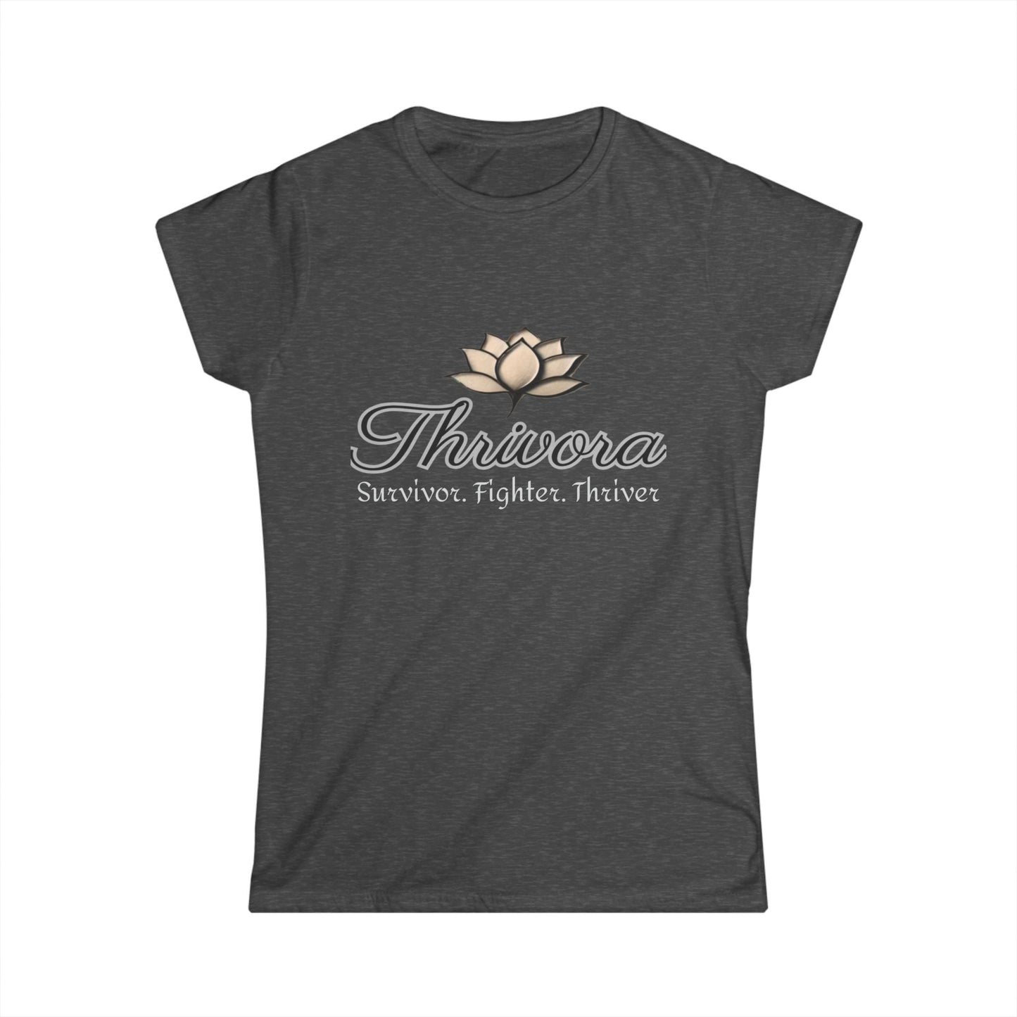 Empowering Women's Softstyle Tee - Survivors, Fighters, Thrivers, Motivational Gift, Inspirational Top, Self-Care Apparel, Mindfulness Wear