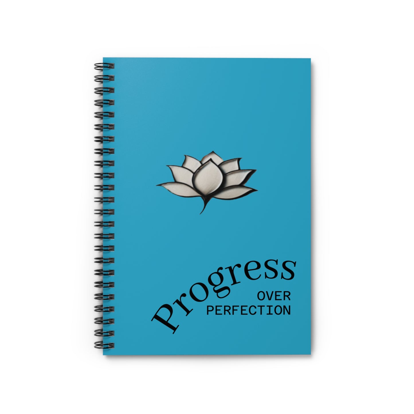 Inspirational Spiral Notebook - Progress Over Perfection, Motivational Journal, Self-Care Gift, Student Supplies, Mental Health