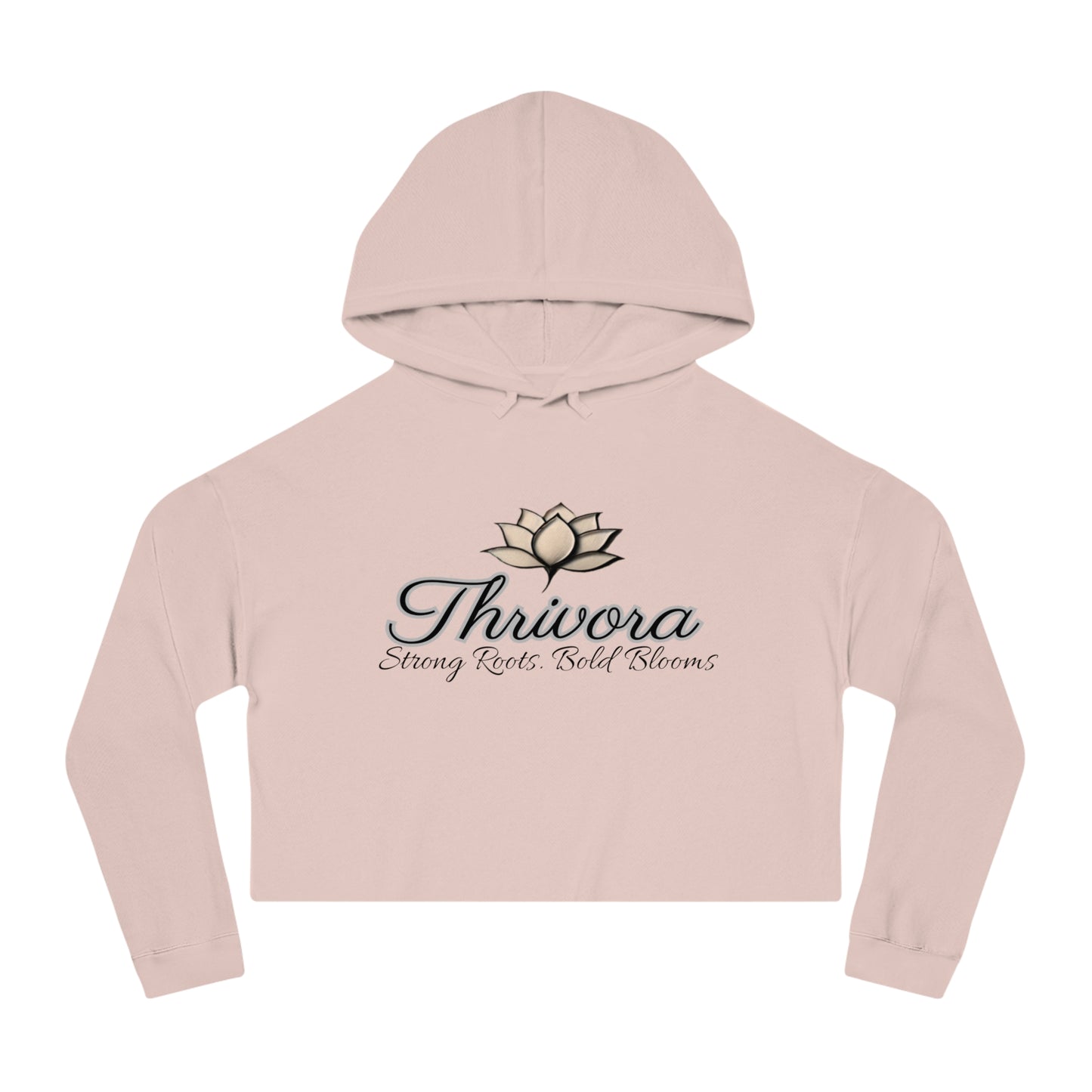 Cropped Sweatshirt with Motivational Lotus Design, Ideal for Yoga Lovers, Self-Care, Inspirational Gifts, Cozy Lounge Wear