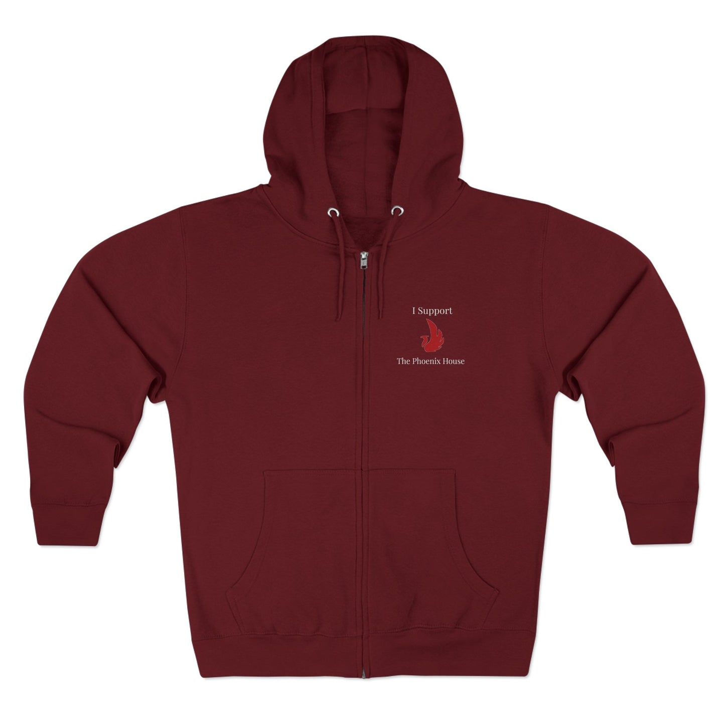 Supportive Unisex Zip Hoodie, Supports The Phoenix House 2
