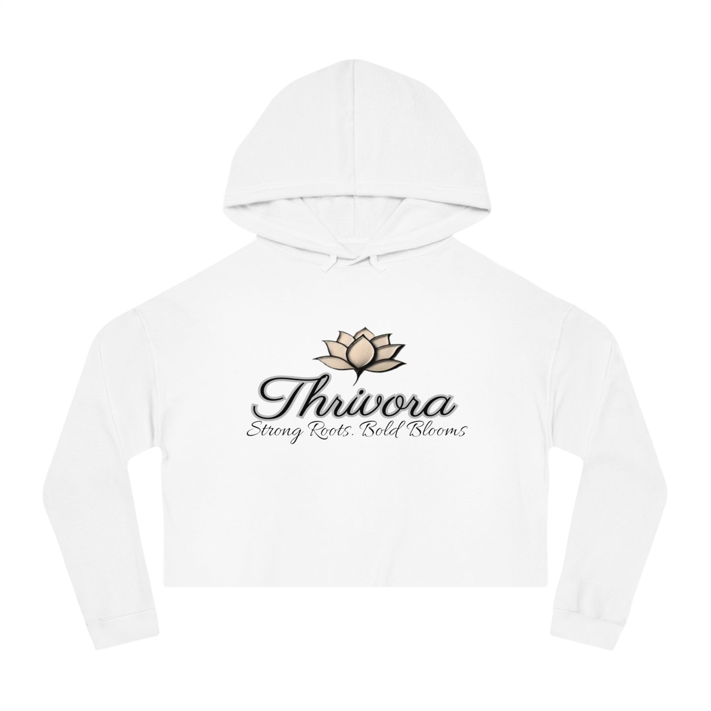 Cropped Sweatshirt with Motivational Lotus Design, Ideal for Yoga Lovers, Self-Care, Inspirational Gifts, Cozy Lounge Wear