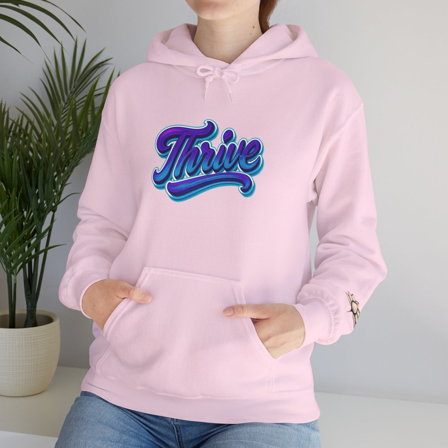Thrive Unisex Hoodie - Cozy Graphic Sweatshirt, Motivational Gift, Casual Wear, Perfect for Relaxing, Everyday Use