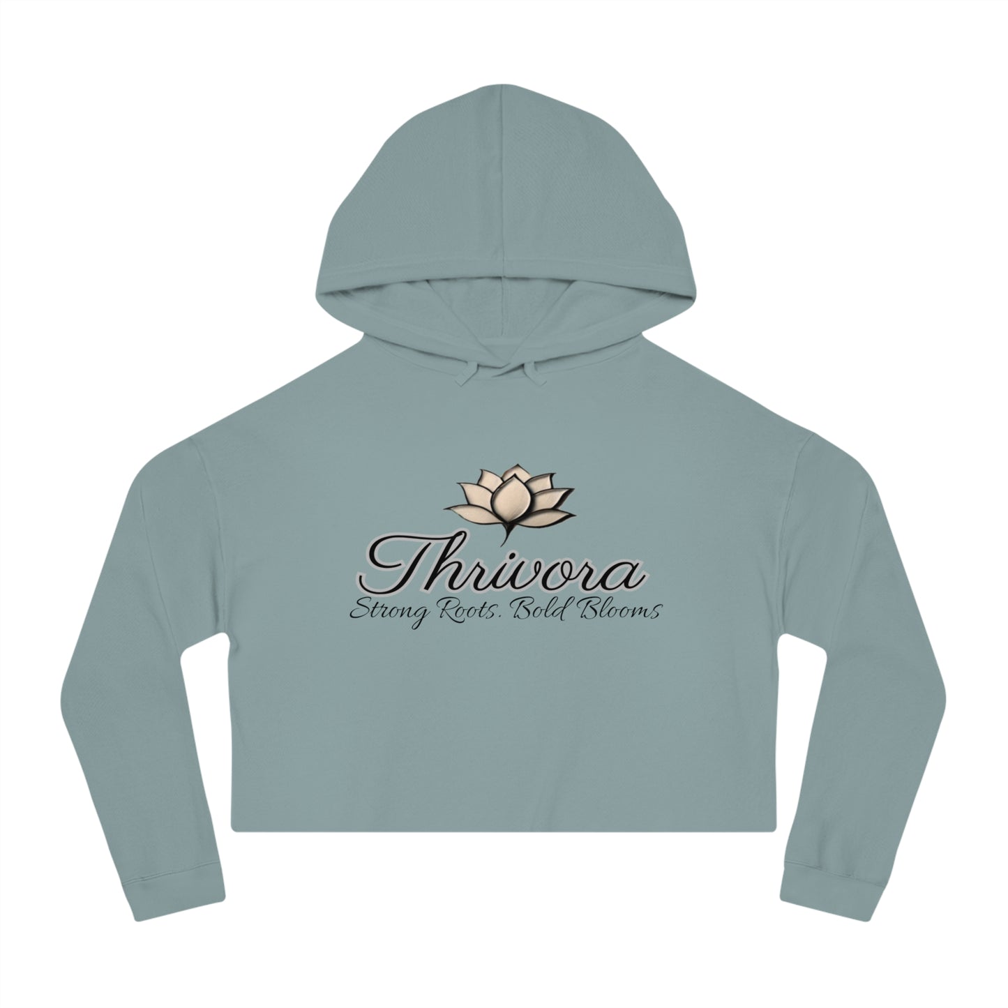 Cropped Sweatshirt with Motivational Lotus Design, Ideal for Yoga Lovers, Self-Care, Inspirational Gifts, Cozy Lounge Wear