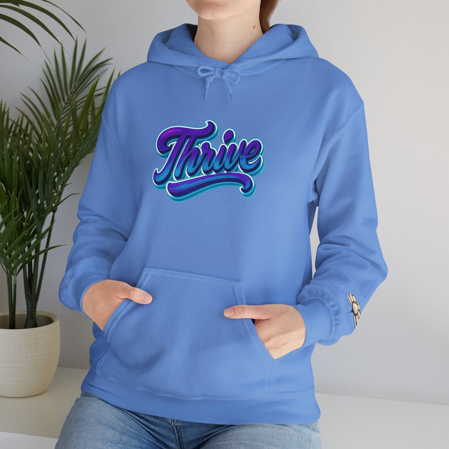 Thrive Unisex Hoodie - Cozy Graphic Sweatshirt, Motivational Gift, Casual Wear, Perfect for Relaxing, Everyday Use
