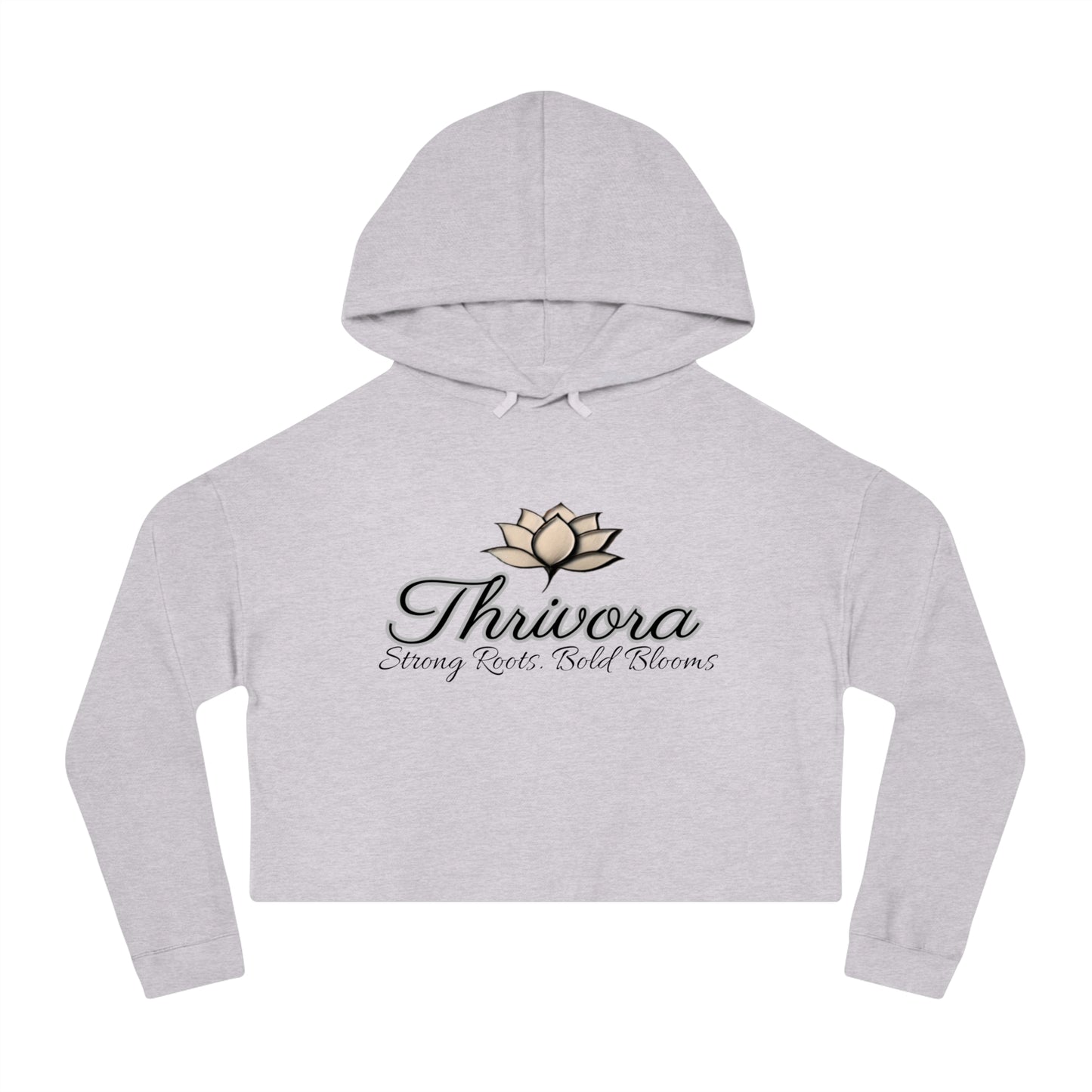 Cropped Sweatshirt with Motivational Lotus Design, Ideal for Yoga Lovers, Self-Care, Inspirational Gifts, Cozy Lounge Wear