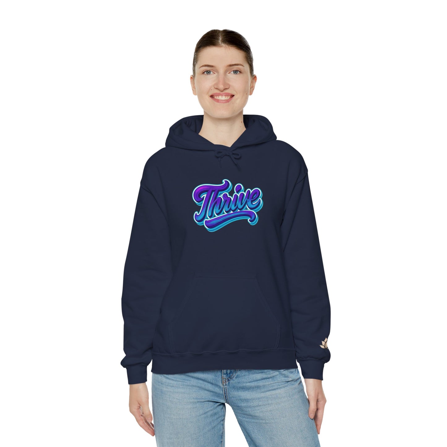 Thrive Unisex Hoodie - Cozy Graphic Sweatshirt, Motivational Gift, Casual Wear, Perfect for Relaxing, Everyday Use