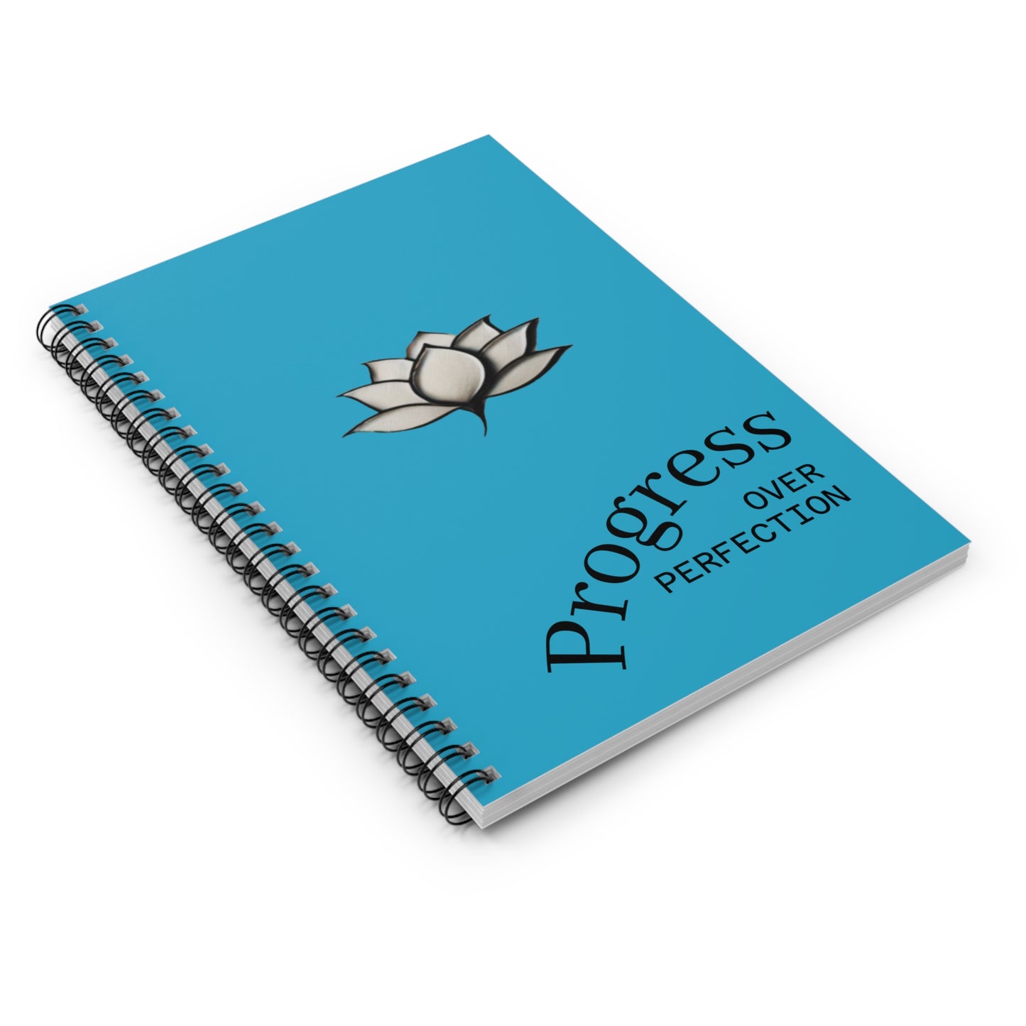 Inspirational Spiral Notebook - Progress Over Perfection, Motivational Journal, Self-Care Gift, Student Supplies, Mental Health