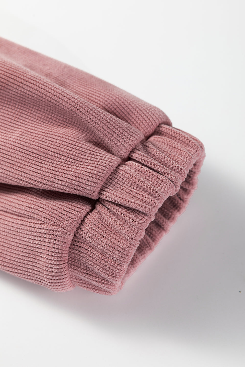 Dark Brown Solid Color Textured Knit Drop Shoulder Pullover Drawstring Shorts Set