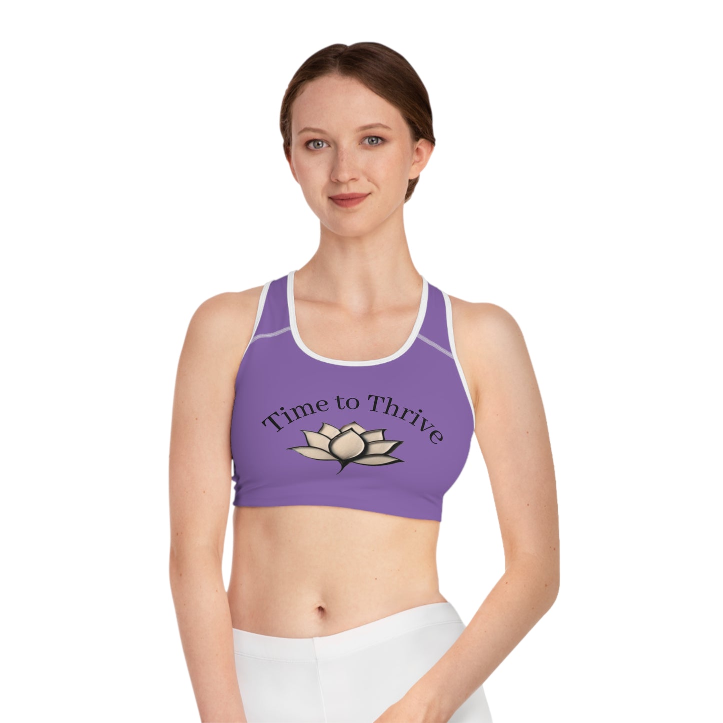 Lotus Bloom Sports Bra - Purple