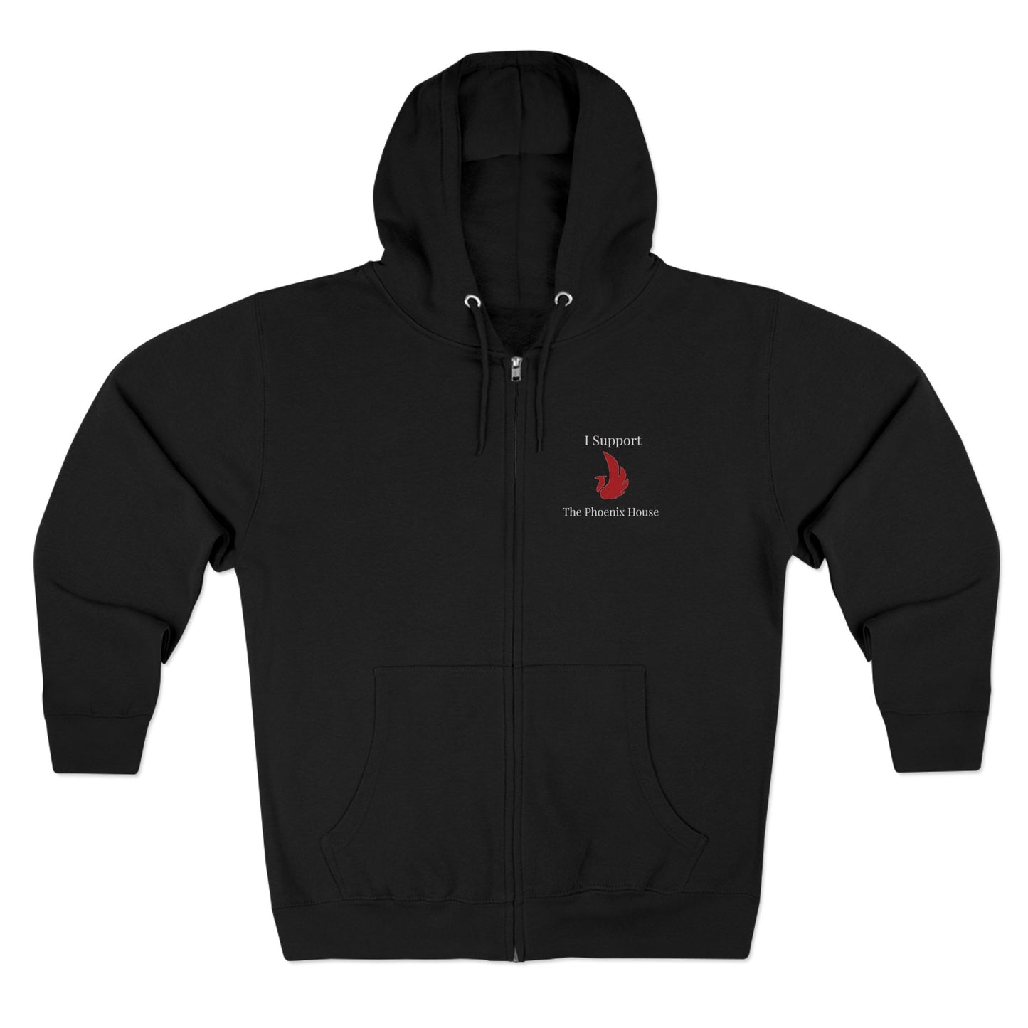 Supportive Unisex Zip Hoodie, Supports The Phoenix House
