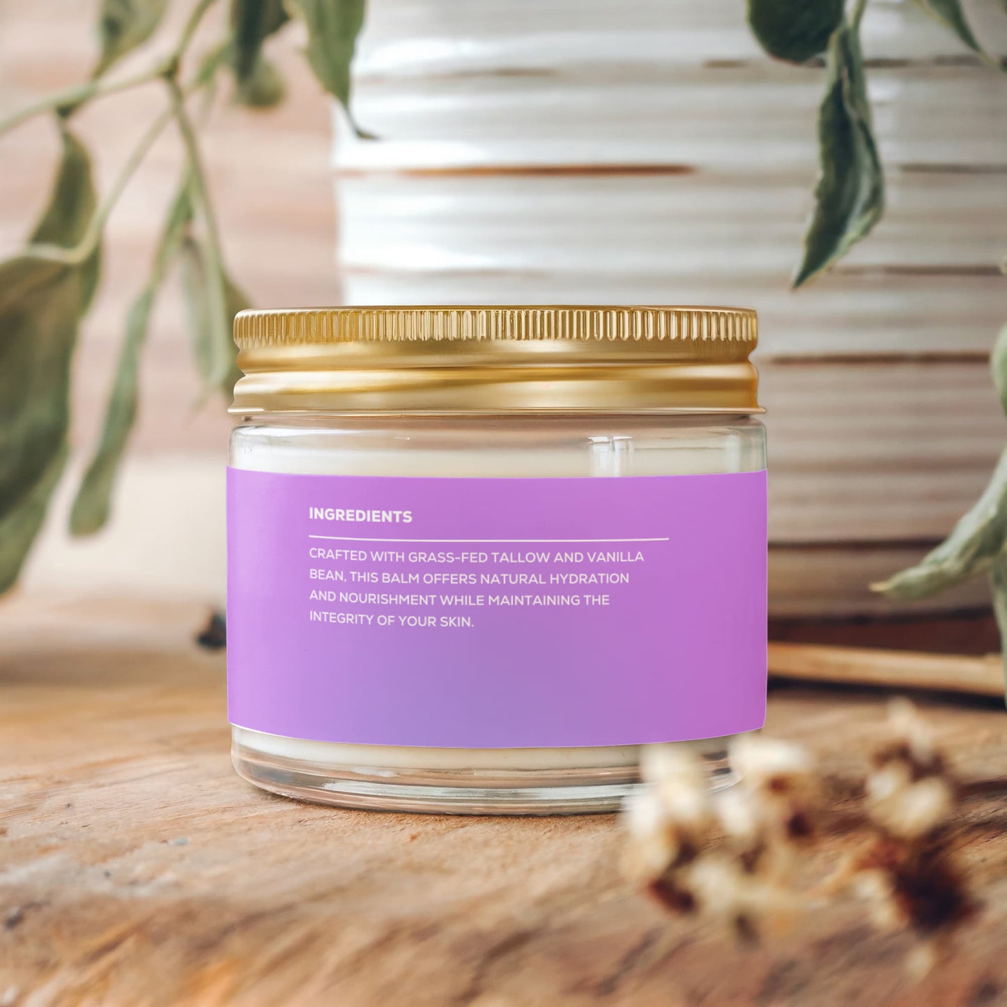 Whipped Grass-Fed Tallow Balm with Vanilla Bean