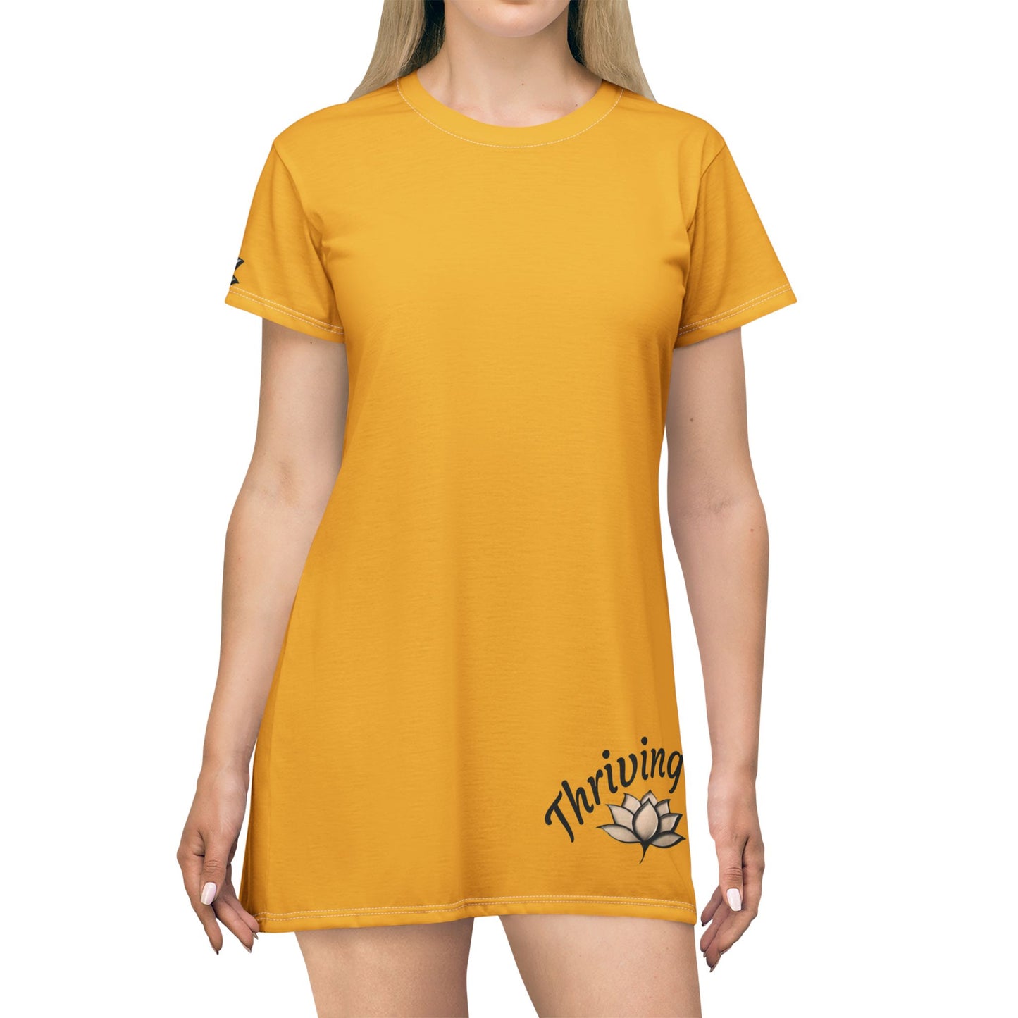 Thriving T-Shirt Dress - Yellow