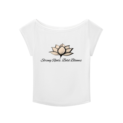 Wide Neck Baby Tee -Strong Roots