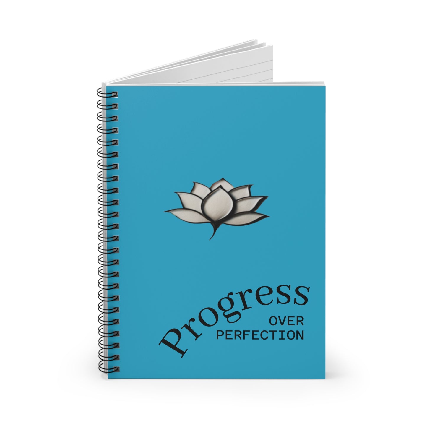 Inspirational Spiral Notebook - Progress Over Perfection, Motivational Journal, Self-Care Gift, Student Supplies, Mental Health