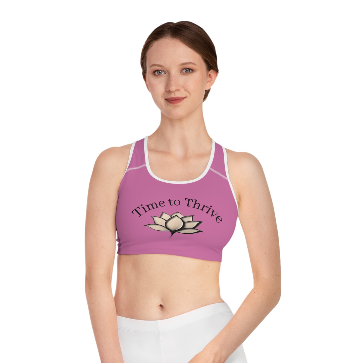 Lotus Bloom Sports Bra - Pink