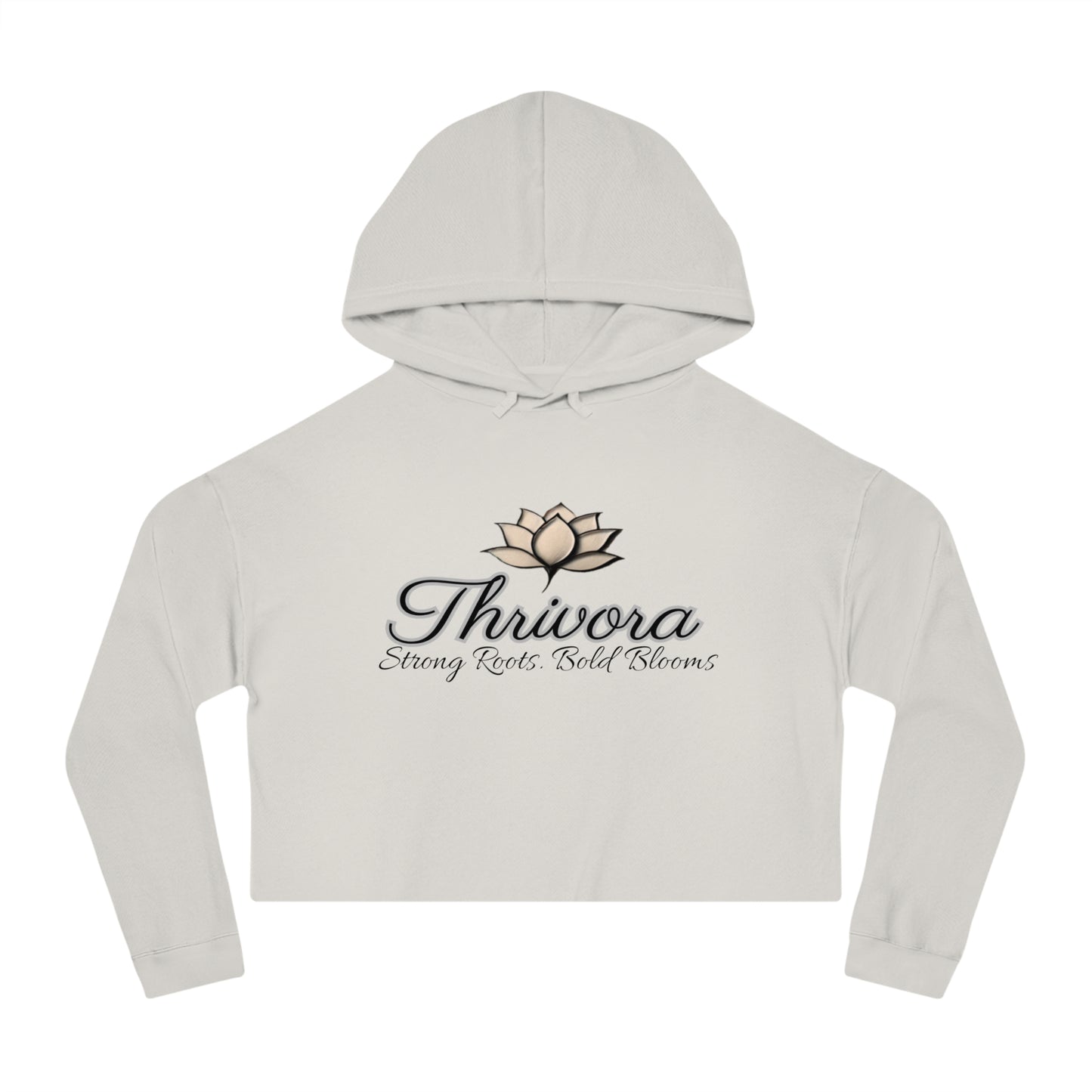 Cropped Sweatshirt with Motivational Lotus Design, Ideal for Yoga Lovers, Self-Care, Inspirational Gifts, Cozy Lounge Wear