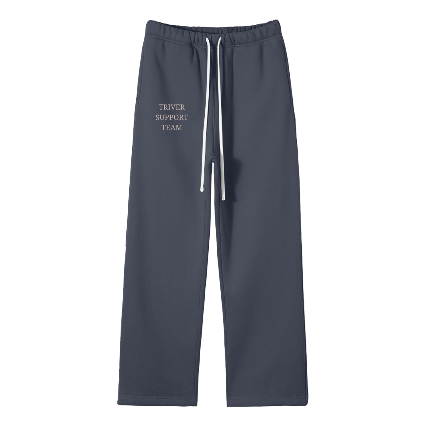 Unisex Solid Color Fleece Straight Leg Pants