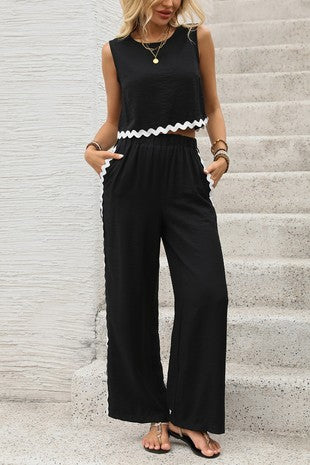 Scallop Edge Sleeveless Set
