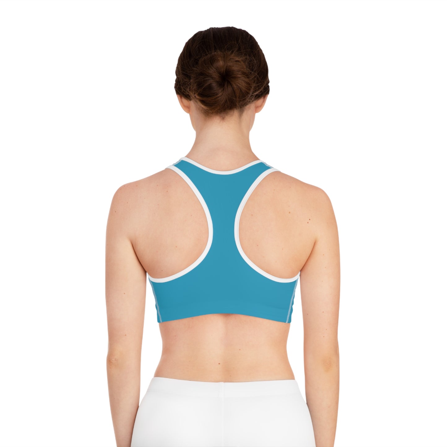 Lotus Bloom Sports Bra -Turquoise