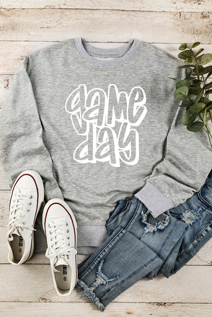 Gray Game Day Crew Neck Sweatshirt