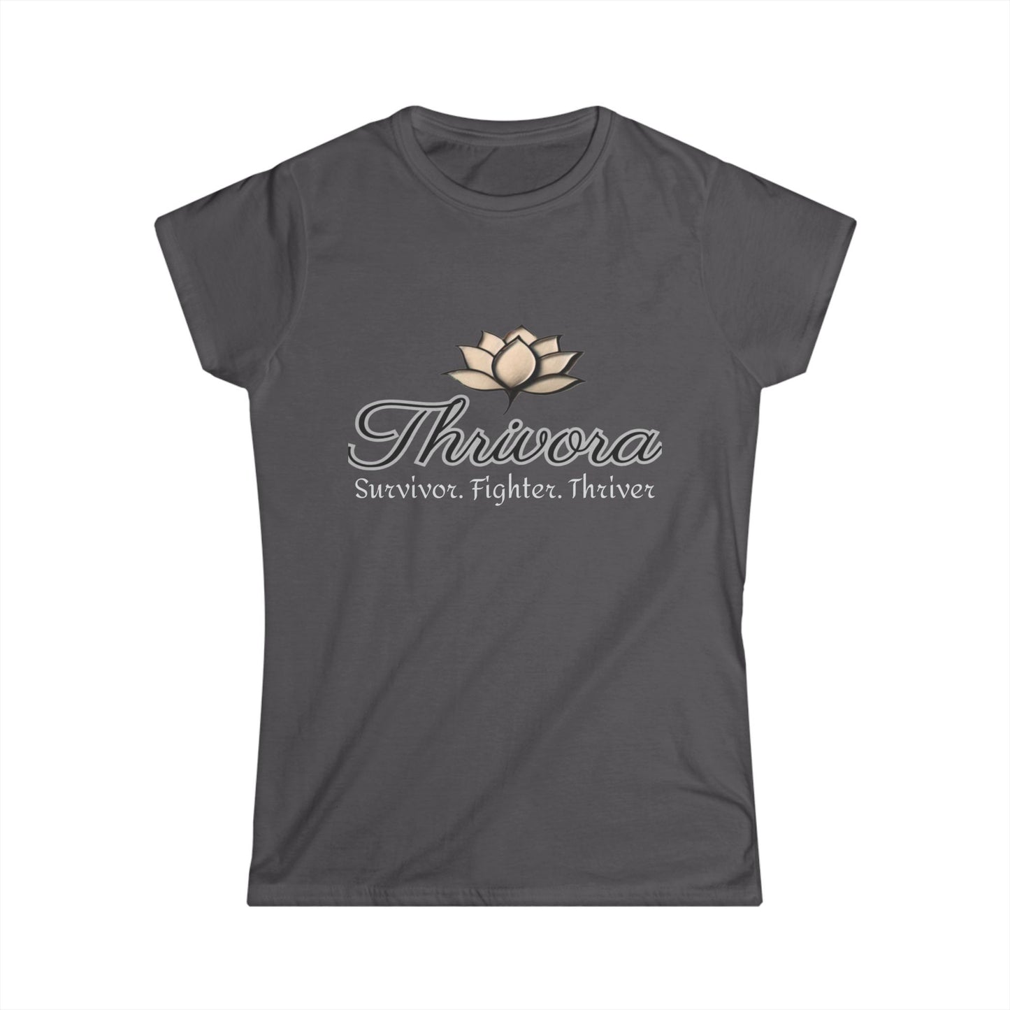 Empowering Softstyle Tee - Survivors, Fighters, Thrivers, Motivational Gift, Inspirational Top, Self-Care Apparel, Mindfulness Wear