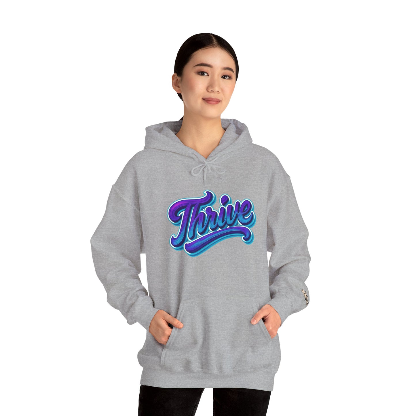 Thrive Unisex Hoodie - Cozy Graphic Sweatshirt, Motivational Gift, Casual Wear, Perfect for Relaxing, Everyday Use