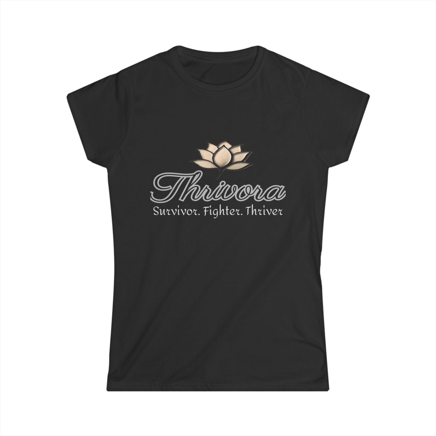 Empowering Women's Softstyle Tee - Survivors, Fighters, Thrivers, Motivational Gift, Inspirational Top, Self-Care Apparel, Mindfulness Wear