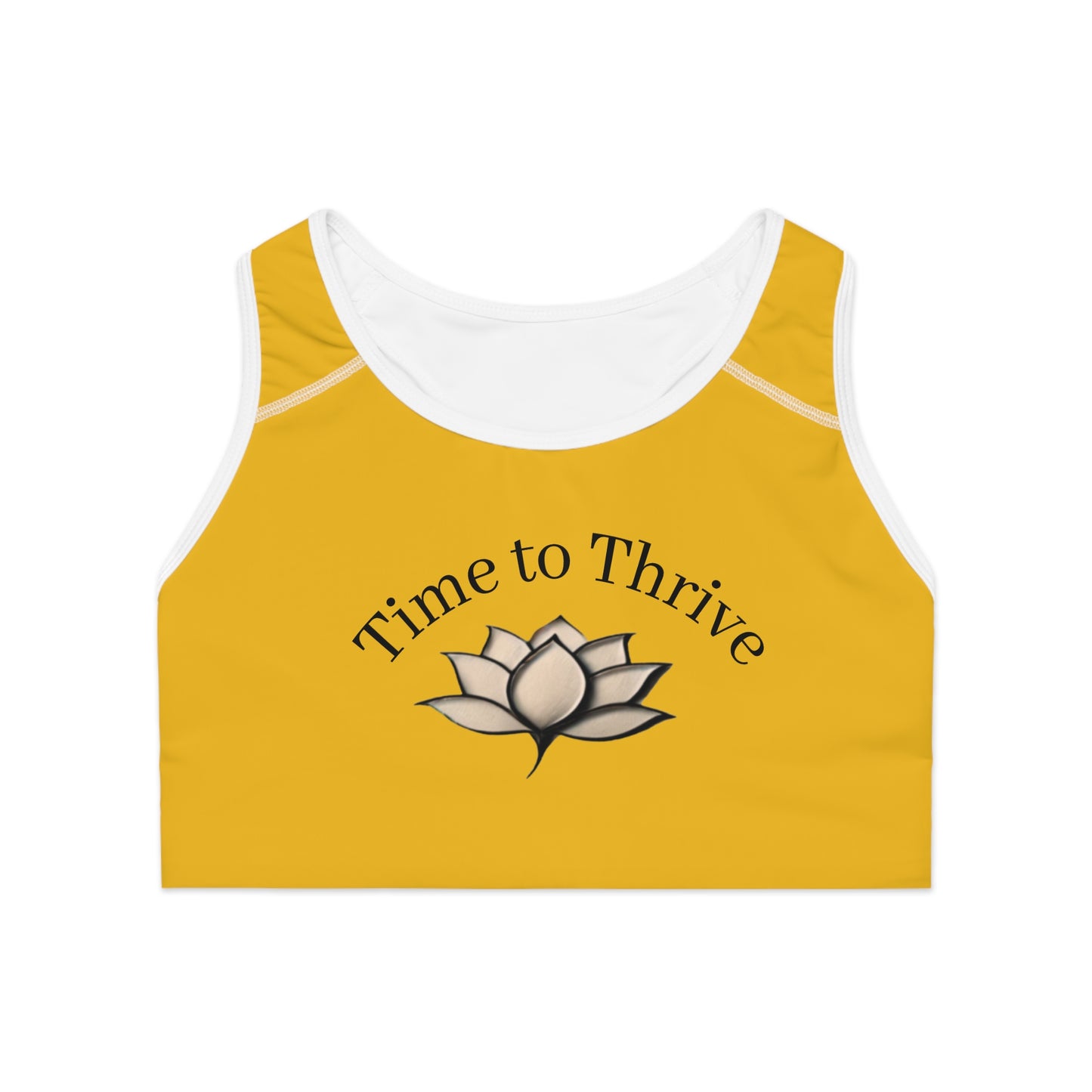 Lotus Bloom Sports Bra - Yellow