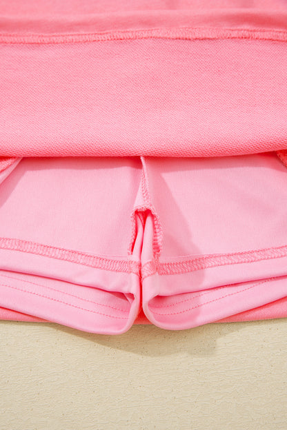 Green Slim Tank Top Elastic Waist Mini Skort 2pcs Outfit