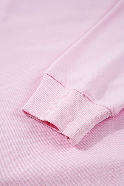 Pink GAME DAY Football Rugby Print Casual Sweatshirt
