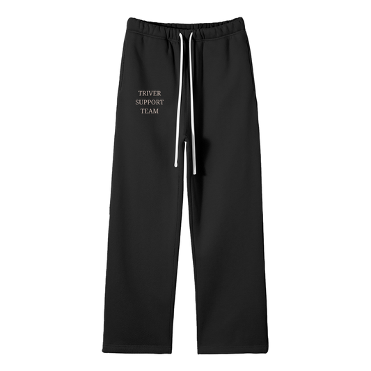 Unisex Solid Color Fleece Straight Leg Pants