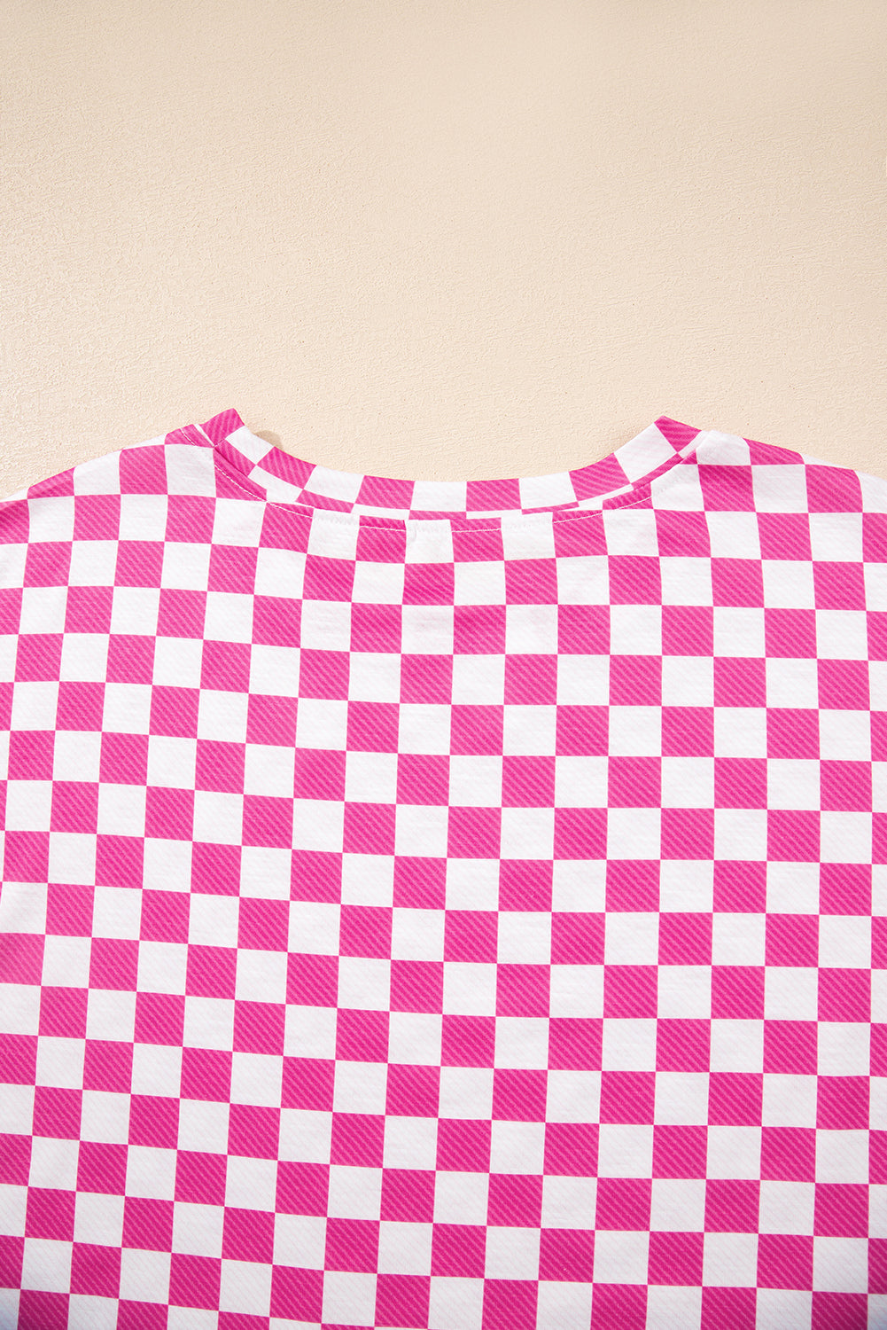 Brown Checkerboard T Shirt and High Waist Skorts 2 Piece Outfit