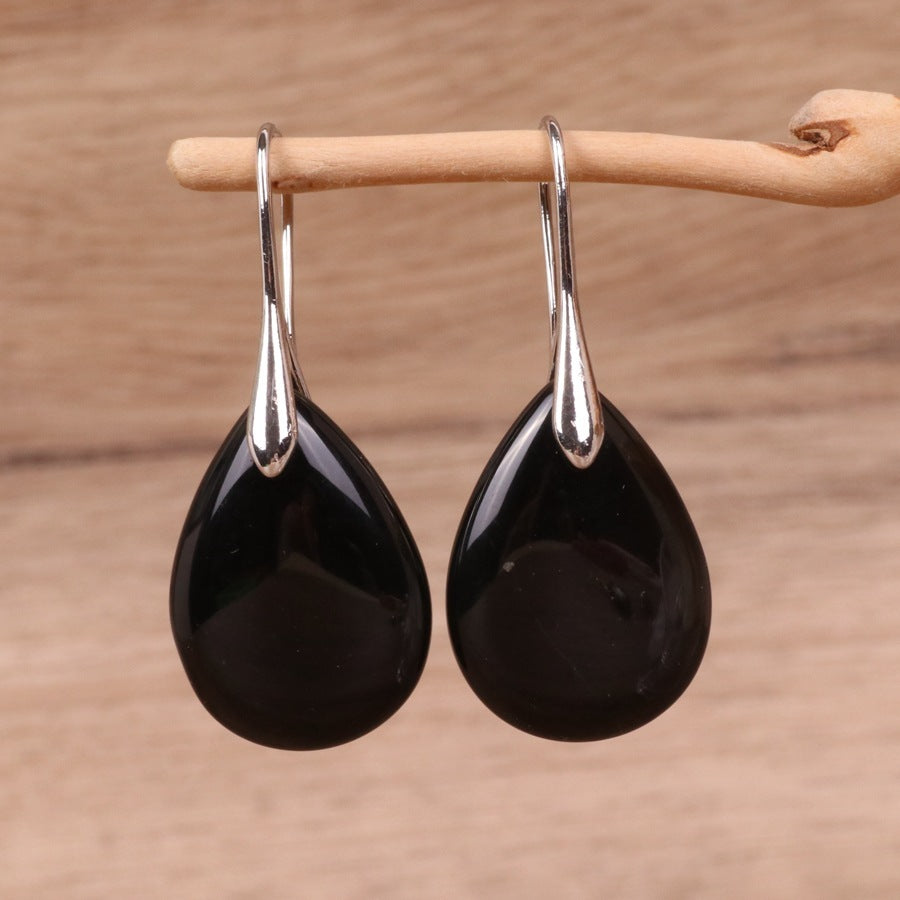 Natural Crystal Water Drop Earrings Women