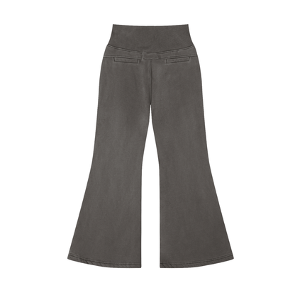 Vintage Washed Flared Fleece Pants - Strong Roots