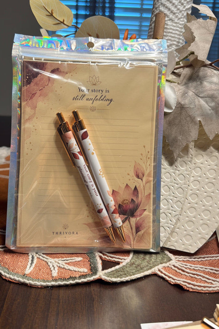 Inspirational Stationery Set – Notepad, Pens & Bookmark