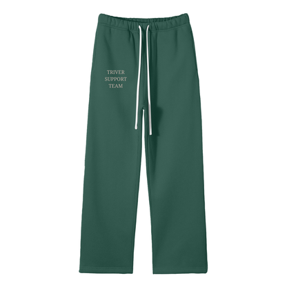 Unisex Solid Color Fleece Straight Leg Pants