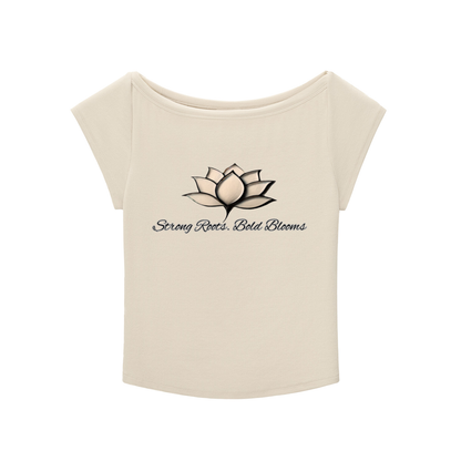 Wide Neck Baby Tee -Strong Roots