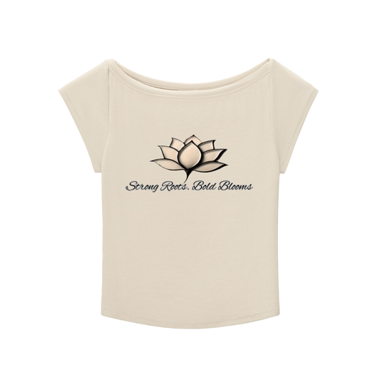 Wide Neck Baby Tee -Strong Roots