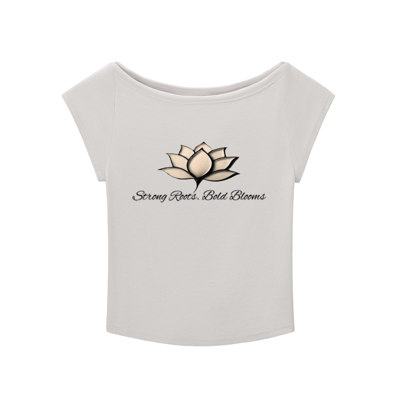 Wide Neck Baby Tee -Strong Roots