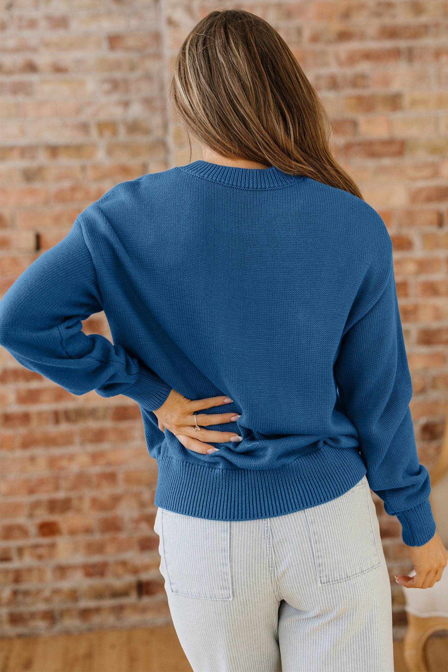 Chicory Coffee Howdy Embroidered Graphic Western Sweater