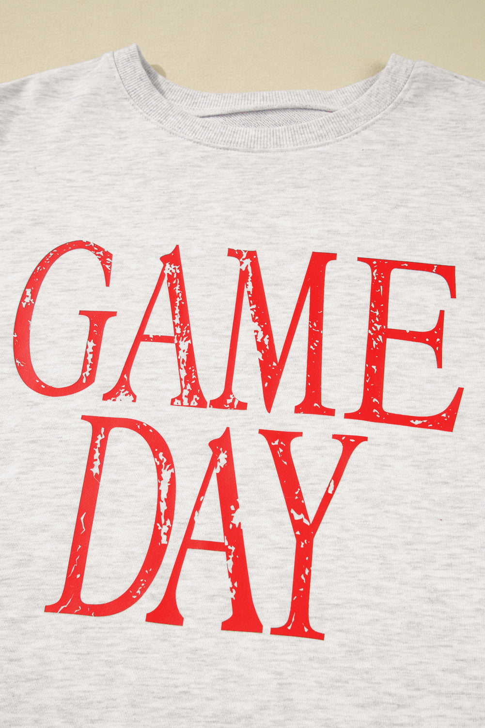 Blue Vintage Washed GAME DAY Graphic Baggy Sweatshirt