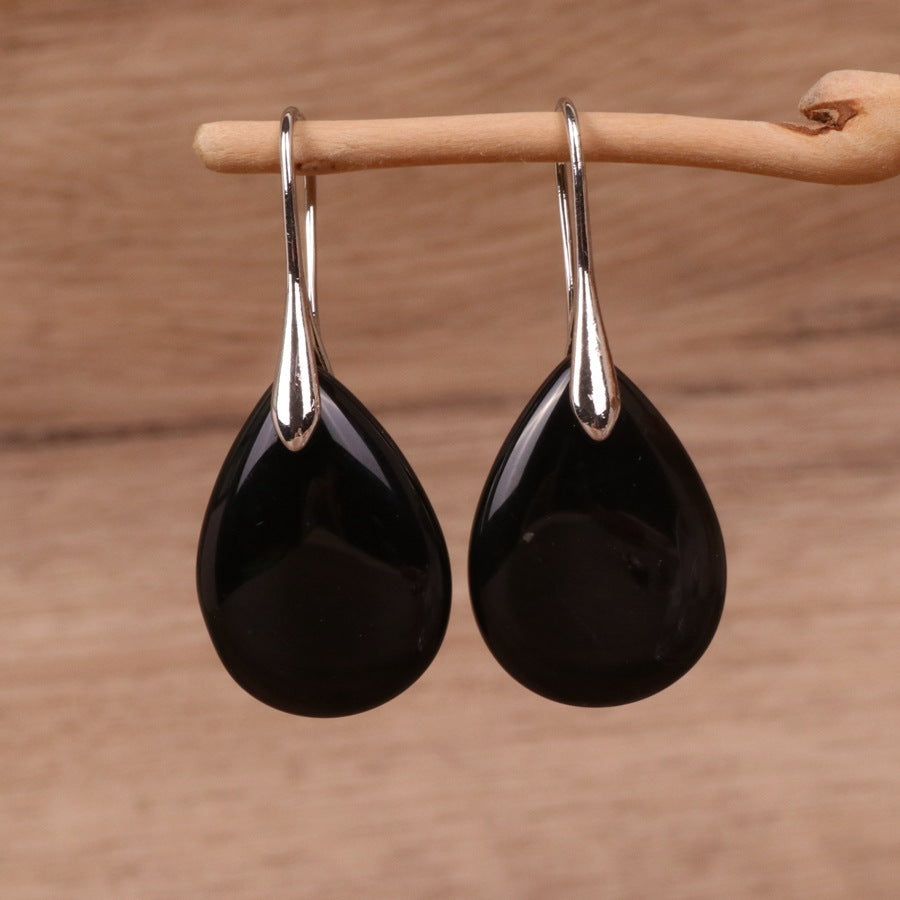 Natural Crystal Water Drop Earrings Women